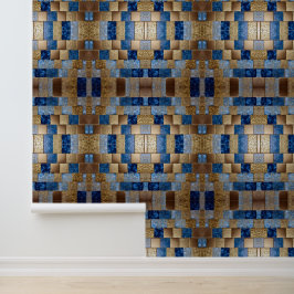 Beautiful Ocean Blue Gold Populäre Kollektion Tapete