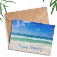 Beautiful Ocean Foto Custom Beach Happy Birthday