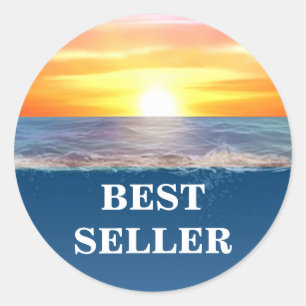 Beautiful Ocean Sunrise Best Seller Runder Aufkleber