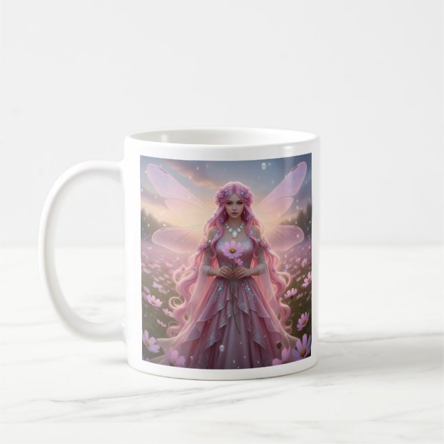Beautiful October Opal Fairy Kaffeetasse (Links)