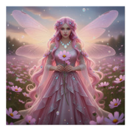 Beautiful October Opal Fairy Poster