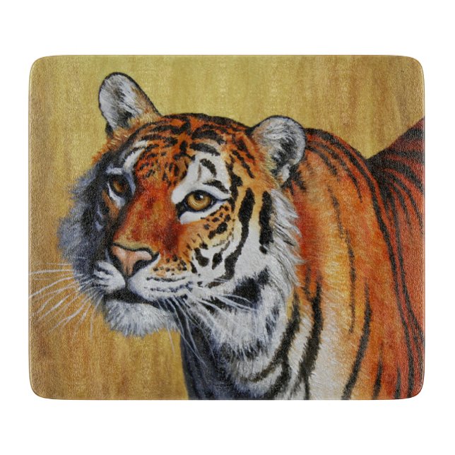 Beautiful Orange Bengalisch Tiger Schneidebrett (Vorderseite)