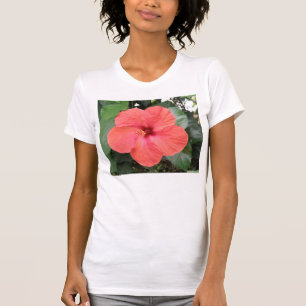 Beautiful Orange Hibiskus Blume Ladys T Shirt
