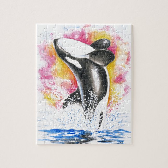 Beautiful Orca Whale Breaching Puzzle (Vertikal)