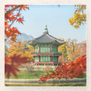 Beautiful Pagoda Gyeongbokgung Seoul Korea Glasuntersetzer