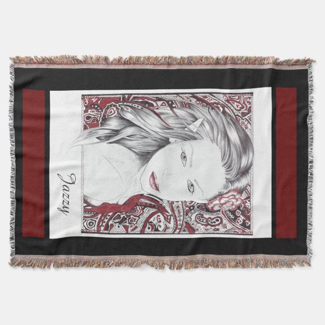 Beautiful Paisley Female Elf Decke (Vorderseite)