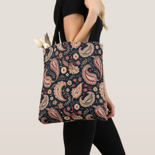 Beautiful Paisley Pattern Dark N Red Mix