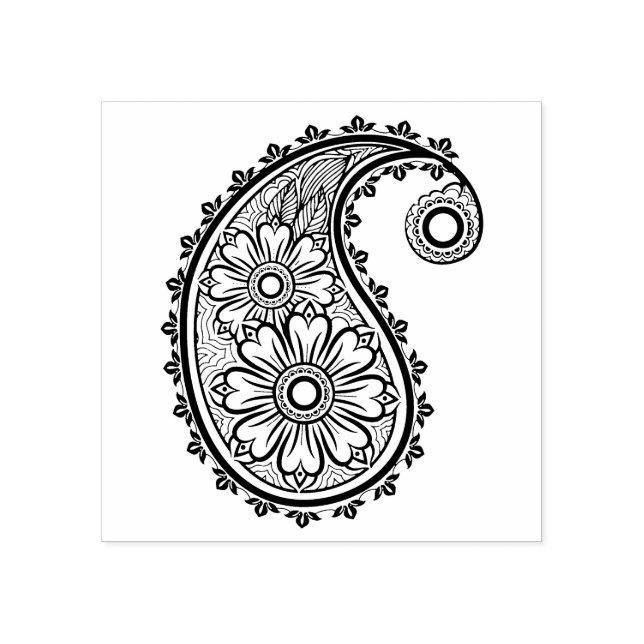 Beautiful Paisley Scrapbooking Gummistempel (Prägung)
