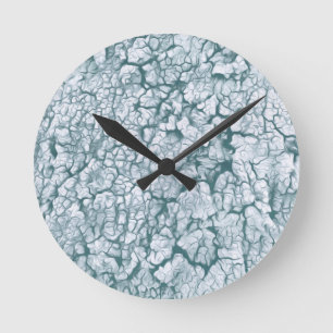 Beautiful Pale Blue Nature Abstract Runde Wanduhr