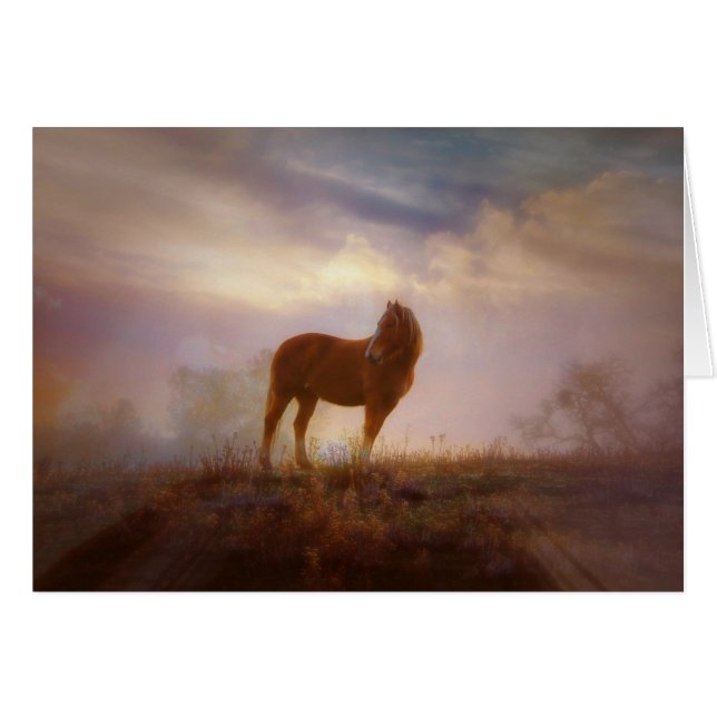Beautiful Palomino Mustang Blank Note Card (Vorderseite (Horizontal))
