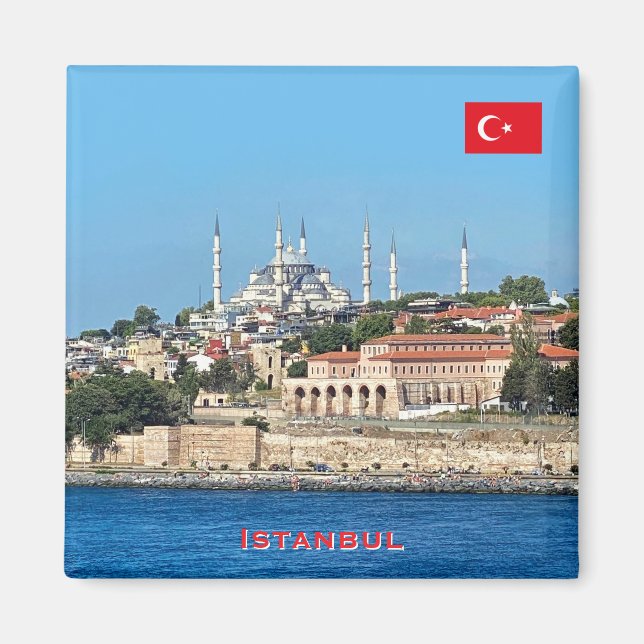 Beautiful panorama of Istanbul travel Magnet (Vorne)
