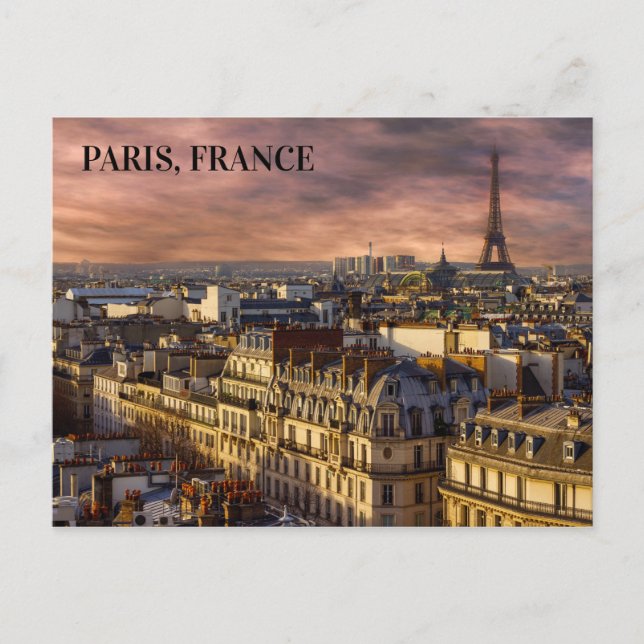 Beautiful Paris France Skyline Eiffel Tower Foto Postkarte (Vorderseite)