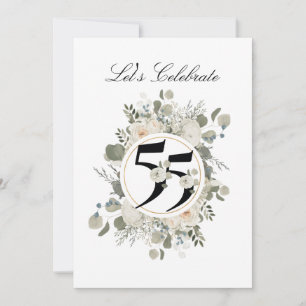 Beautiful Pastel Floral 55. JAHRESTAG Einladung