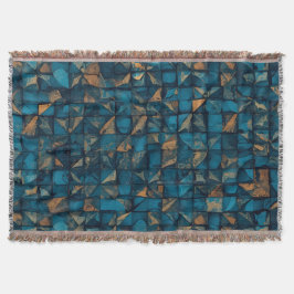 Beautiful Patchwork "Look" in Dark Teal Decke