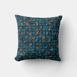 Beautiful Patchwork "Look" in Dark Teal Kissen