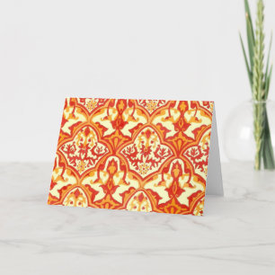 BEAUTIFUL PATTERN - RED & ORANGE KARTE