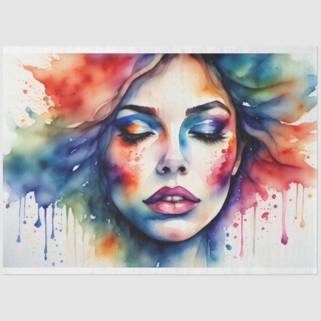 Beautiful peaceful Woman OFDT no1 Tissue paper Seidenpapier (Vorderseite)