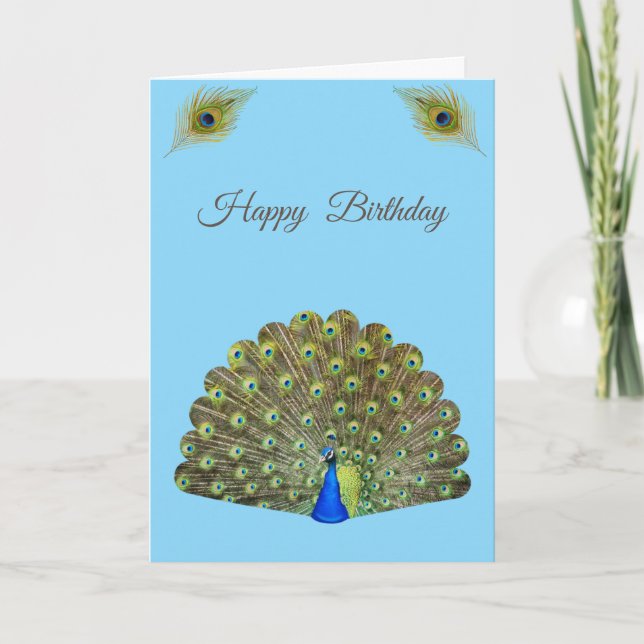 Beautiful Peacock Birthday (Vorderseite)