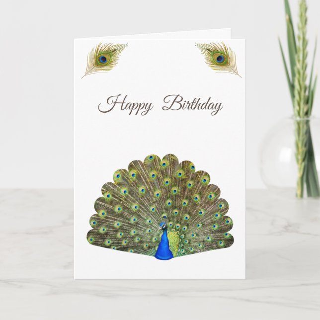 Beautiful Peacock Birthday (Vorderseite)