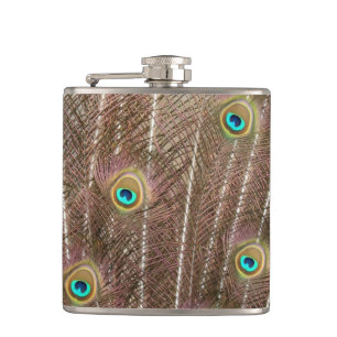 Beautiful Peacock Flachmann