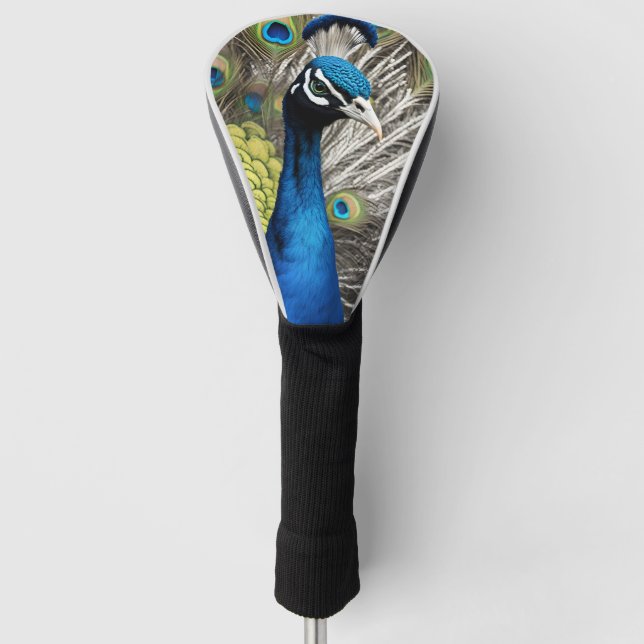 Beautiful Peacock Golf Headcover (Vorderseite)