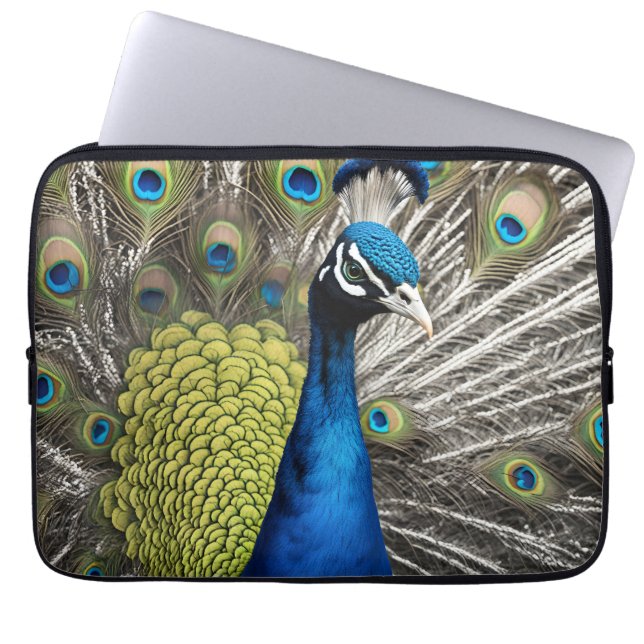 Beautiful Peacock Laptopschutzhülle (Vorderseite)