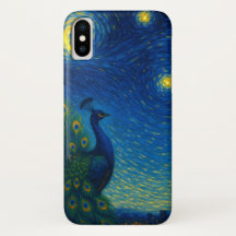 Beautiful Peacock Starry Night iPhone / iPad case