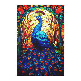 Beautiful Peacock Stausee Glass Wilhelm Tell Leinwanddruck