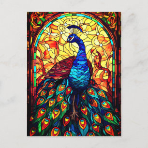 Beautiful Peacock Stausee Glass Wilhelm Tell Postkarte