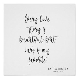 Beautiful Personalized Wedding Tapestry Backdrop Poster