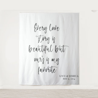 Beautiful Personalized Wedding Tapestry Backdrop  Wandteppich