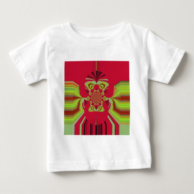 Beautiful Phantastisch African Red Gelb Motif Patt Baby T-shirt (Vorderseite)