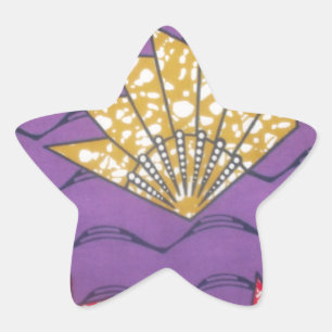 Beautiful Phantastisch African Vintag Lila Gold Ar Stern-Aufkleber