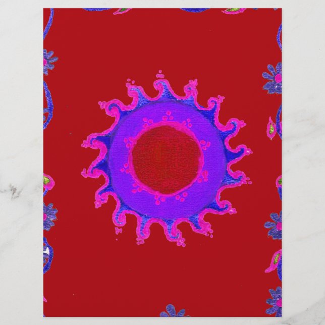 Beautiful phantastisch India Motif Mendi Art Desig Briefbogen (Vorderseite)