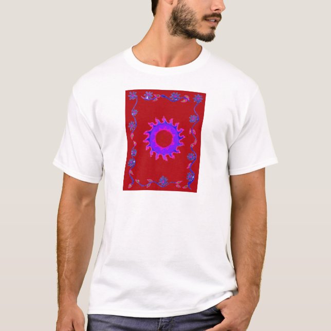 Beautiful phantastisch India Motif Mendi Art Desig T-Shirt (Vorderseite)