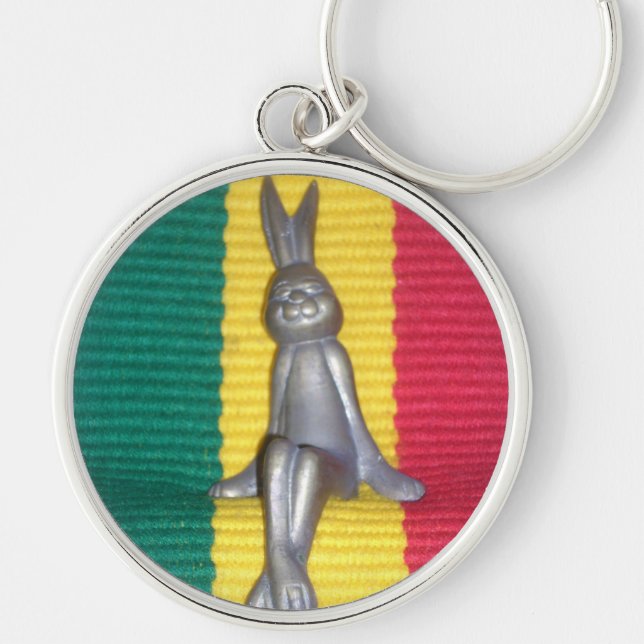 Beautiful phantastisch Rabbit Kingston Jamaica Schlüsselanhänger (Vorne)