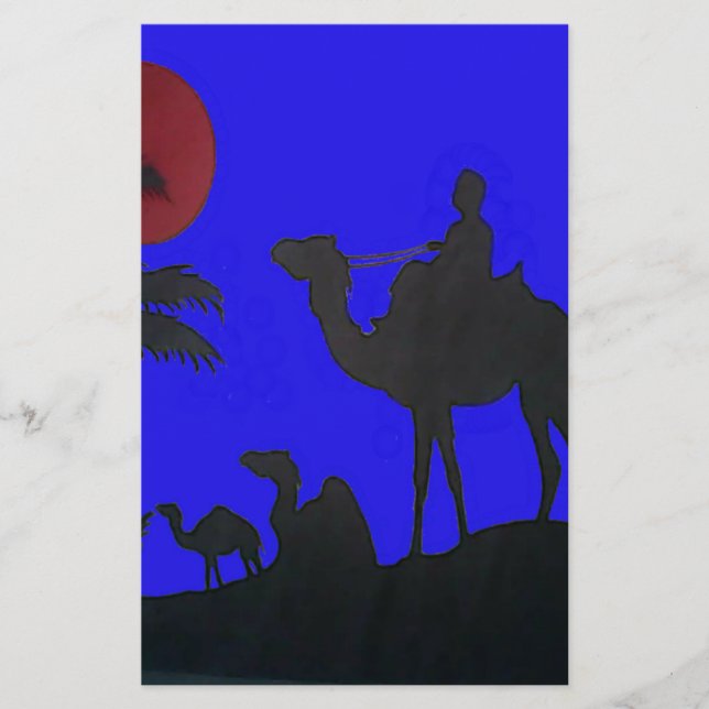 Beautiful Phantastisch Sunset Camel Safari Briefpapier (Vorderseite)