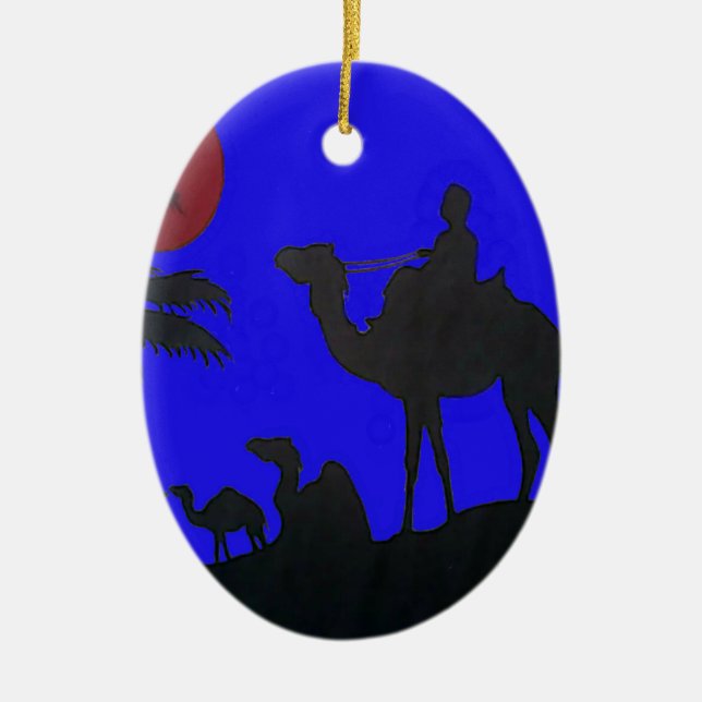Beautiful Phantastisch Sunset Camel Safari Keramikornament (Vorne)