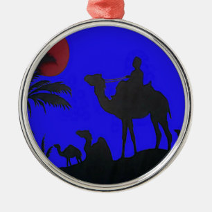Beautiful Phantastisch Sunset Camel Safari Silbernes Ornament