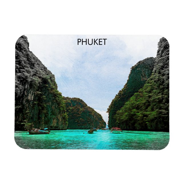 Beautiful Phuket Thailand Airview Magnet (Horizontal)