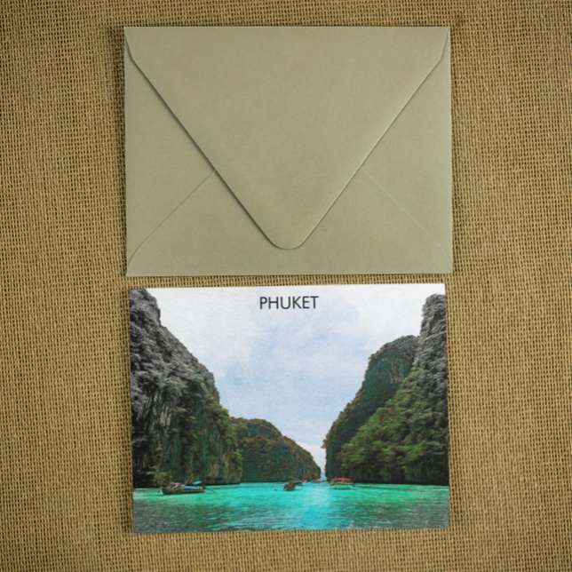 Beautiful Phuket Thailand Airview Postkarte (Beautiful Phuket Thailand Aerial View Postcard)
