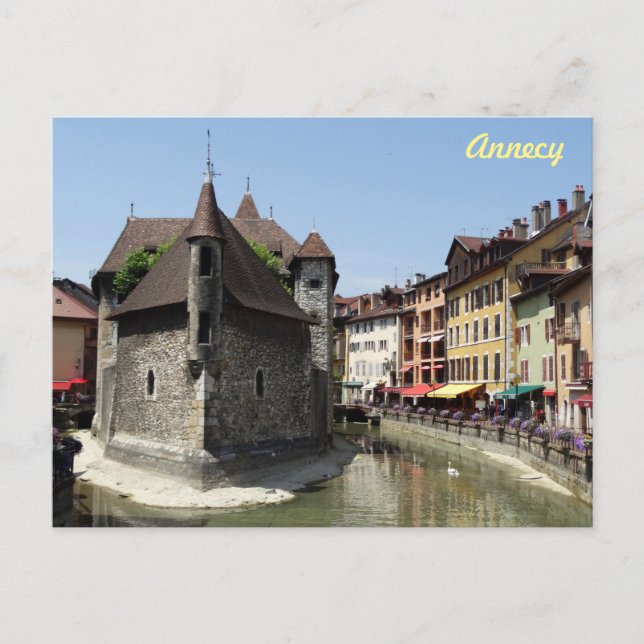 Beautiful Picturesque Historic Annecy, Frankreich Postkarte (Vorderseite)