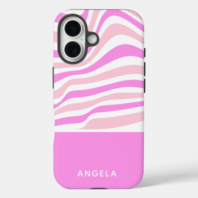 Beautiful Pink Abstract Personalized  Case-Mate iPhone Hülle (Rückseite)