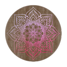 Beautiful Pink Brown Boho Mandala