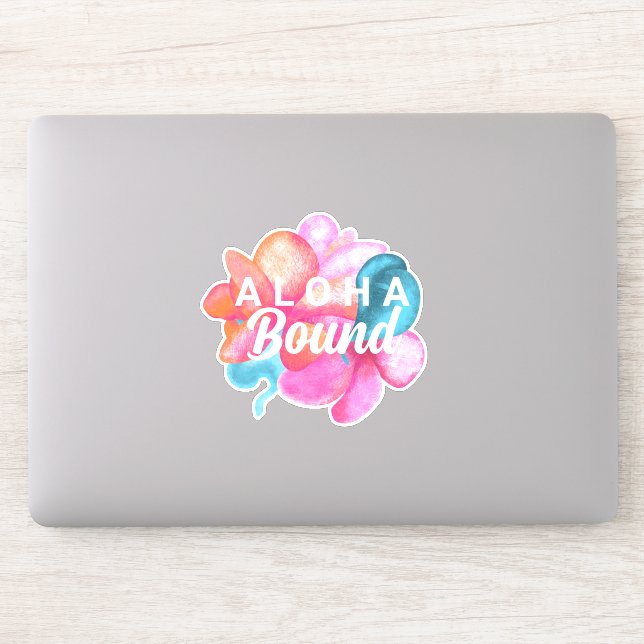 Beautiful Pink Coral Aloha Blume Custom Sticker (Computer)
