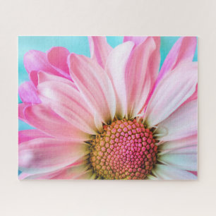 Beautiful Pink Flower on Baby Blue 16x20 520 pc. Puzzle