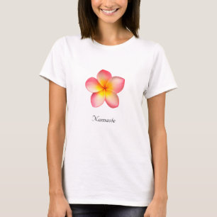 Beautiful Pink Frangipani Plumeria Blume T - Shirt
