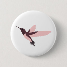Beautiful Pink Hummingbird Button
