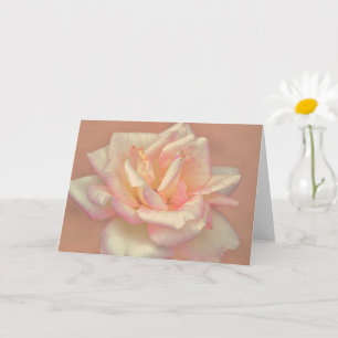 Beautiful Pink Rose Blume Kunst-Karte Karte
