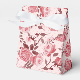 Beautiful Pink Roses Zelt Gefallen Box Geschenkschachtel